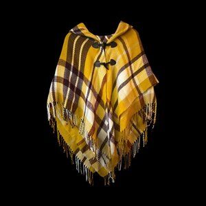 C est 1946 Blanket Wrap plaid pattern one size